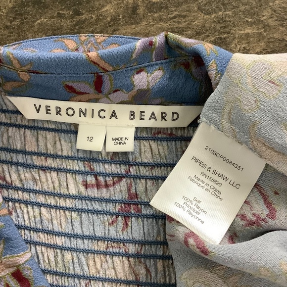 Like NEW: Veronica Beard Semi-Sheer Flowy Blouse Shirt Sz 12 - Picture 13 of 13